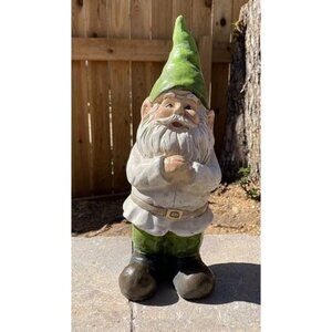 New 12" Tall Outdoor Garden Gnome Folding Hands Yard Statue Decoration